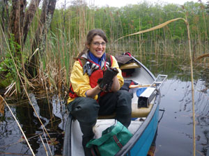 Core sample on Rhode Island pond