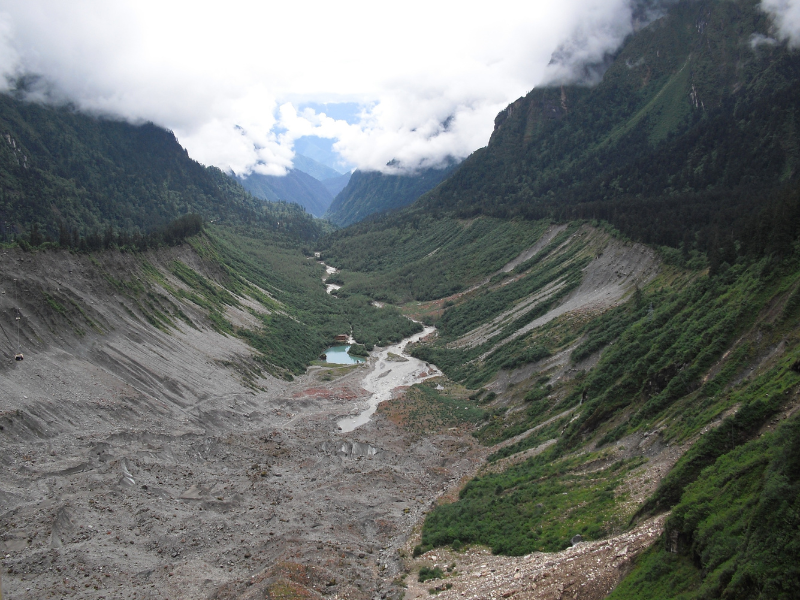 Panoramic view of Hailuogou Glacier